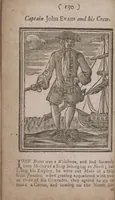 Picture 17 of 20 from The history and lives of all the most notorious pirates, and their crews, from Capt. Avery, who first settled at Madagascar, to Capt. John Gow, and James Williams, his Lieutenant, Etc. who were hang'd at Execution Dock, June 11, 1725, for Piracy and Murther, and afterwards hang'd in Chains between Blackwall and Deptford : giving a more full and true Account than any yet Published, of all their Murthers, Piracies, Maroonings, Places of Refuge, and Ways of Living. Adorn'd with Twenty Beautiful Cuts, being the Representation of each Pirate : To which is prefix'd, An Abstract of the Laws against Piracy (1725), leaf 148