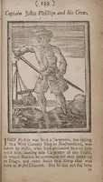 Picture 18 of 20 from The history and lives of all the most notorious pirates, and their crews, from Capt. Avery, who first settled at Madagascar, to Capt. John Gow, and James Williams, his Lieutenant, Etc. who were hang'd at Execution Dock, June 11, 1725, for Piracy and Murther, and afterwards hang'd in Chains between Blackwall and Deptford : giving a more full and true Account than any yet Published, of all their Murthers, Piracies, Maroonings, Places of Refuge, and Ways of Living. Adorn'd with Twenty Beautiful Cuts, being the Representation of each Pirate : To which is prefix'd, An Abstract of the Laws against Piracy (1725), leaf 151