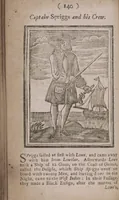 Picture 19 of 20 from The history and lives of all the most notorious pirates, and their crews, from Capt. Avery, who first settled at Madagascar, to Capt. John Gow, and James Williams, his Lieutenant, Etc. who were hang'd at Execution Dock, June 11, 1725, for Piracy and Murther, and afterwards hang'd in Chains between Blackwall and Deptford : giving a more full and true Account than any yet Published, of all their Murthers, Piracies, Maroonings, Places of Refuge, and Ways of Living. Adorn'd with Twenty Beautiful Cuts, being the Representation of each Pirate : To which is prefix'd, An Abstract of the Laws against Piracy (1725), leaf 158