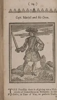 Picture 3 of 20 from The history and lives of all the most notorious pirates, and their crews, from Capt. Avery, who first settled at Madagascar, to Capt. John Gow, and James Williams, his Lieutenant, Etc. who were hang'd at Execution Dock, June 11, 1725, for Piracy and Murther, and afterwards hang'd in Chains between Blackwall and Deptford : giving a more full and true Account than any yet Published, of all their Murthers, Piracies, Maroonings, Places of Refuge, and Ways of Living. Adorn'd with Twenty Beautiful Cuts, being the Representation of each Pirate : To which is prefix'd, An Abstract of the Laws against Piracy (1725), leaf 42