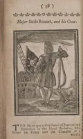 Picture 5 of 20 from The history and lives of all the most notorious pirates, and their crews, from Capt. Avery, who first settled at Madagascar, to Capt. John Gow, and James Williams, his Lieutenant, Etc. who were hang'd at Execution Dock, June 11, 1725, for Piracy and Murther, and afterwards hang'd in Chains between Blackwall and Deptford : giving a more full and true Account than any yet Published, of all their Murthers, Piracies, Maroonings, Places of Refuge, and Ways of Living. Adorn'd with Twenty Beautiful Cuts, being the Representation of each Pirate : To which is prefix'd, An Abstract of the Laws against Piracy (1725), leaf 56