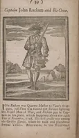 Picture 8 of 20 from The history and lives of all the most notorious pirates, and their crews, from Capt. Avery, who first settled at Madagascar, to Capt. John Gow, and James Williams, his Lieutenant, Etc. who were hang'd at Execution Dock, June 11, 1725, for Piracy and Murther, and afterwards hang'd in Chains between Blackwall and Deptford : giving a more full and true Account than any yet Published, of all their Murthers, Piracies, Maroonings, Places of Refuge, and Ways of Living. Adorn'd with Twenty Beautiful Cuts, being the Representation of each Pirate : To which is prefix'd, An Abstract of the Laws against Piracy (1725), leaf 77
