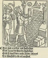 An illustration from Catalogue of the fifty manuscripts & printed books bequeathed to the British Museum by Alfred H. Huth (1912)