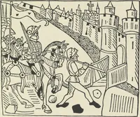 An illustration from Catalogue of the fifty manuscripts & printed books bequeathed to the British Museum by Alfred H. Huth (1912)