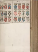 Picture 3 of 11 from Wappenbüchlein. Antzeygung deren Wappen darauf des Heyligen Römischen Reichs Grundtveste gepflantzt vnnd geordnet ist ... zu Eeren der römischen kayserlichen vnd kunigklichen Mayesteten (1555), leaf 6