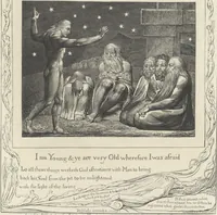 Picture 12 of 21 from Illustrations of the Book of Job, (1826), leaf 56