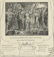 Picture 21 of 21 from Illustrations of the Book of Job, (1826), leaf 92