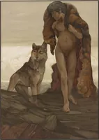 Picture 8 of 11 from Sixteen illustrations of subjects from Kipling's "Jungle book" (1903), leaf 28