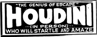 Picture 2 of 5 from Special performance, Friday morning only, April 27, 1923, 11 a.m. : Houdini, the genius of escape (in person) who will startle and amaze, with a lecture on Fraud mediums and miracle mongers ... (1923), leaf 1