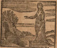 An illustration from The history of little Goody Twoshoes, otherwise called Mrs. Margery Twoshoes : with the means by which she acquired her learning and wisdom and in consequence thereof her estate ... see the original manuscript in the Vatican at Rome, and the cuts by Michael Angelo, illustrated with the comments of our great modern criticks (1787)