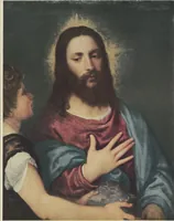 Picture 2 of 2 from Panel picture representing the Temptation of Christ by Tiziano Vecelli called "Titian", 1476(?)-1576 (1925), leaf 10