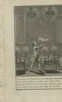 An illustration from La magie blanche dévoilée, ou, Explication des tours surprennants, qui font depuis peu l'admiration de la capitale et de la province : avec des réflexions sur la baguette divinatoire, les automates joueurs d'échecs, &c. &c (1784)