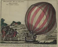 Picture 2 of 2 from Représentation du globe aérostatique qui s'est élevé de dessus l'un des bassins du jardin royal des Thuilleries le 1er, décembre 1783, à l. heure 40. mintes. Avec le récit de son voyage aérién (1783), leaf 29