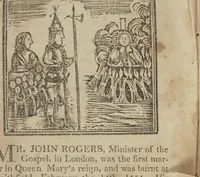 An illustration from The New England primer, improved : for the more easy attaining the true reading of English : to which is added the Assembly of Divines' Catechism (1803)