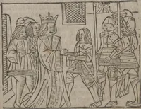 An illustration from The Knyght of the Swanne (1512)
