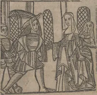 An illustration from The Knyght of the Swanne (1512)