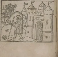 An illustration from The Knyght of the Swanne (1512)