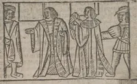 An illustration from The Knyght of the Swanne (1512)