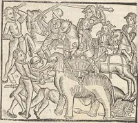 An illustration from De reuelatione facta ab angelo beato Methodio in carcere dete[n]to (1498)