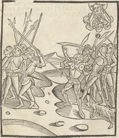 An illustration from De reuelatione facta ab angelo beato Methodio in carcere dete[n]to (1498)