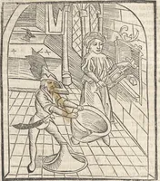 An illustration from De reuelatione facta ab angelo beato Methodio in carcere dete[n]to (1498)