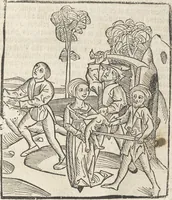 An illustration from De reuelatione facta ab angelo beato Methodio in carcere dete[n]to (1498)