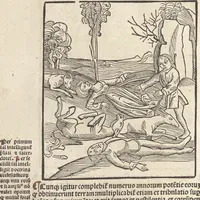 An illustration from De reuelatione facta ab angelo beato Methodio in carcere dete[n]to (1498)