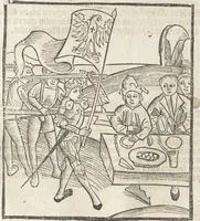 An illustration from De reuelatione facta ab angelo beato Methodio in carcere dete[n]to (1498)