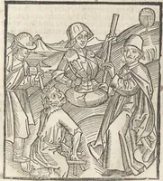 An illustration from De reuelatione facta ab angelo beato Methodio in carcere dete[n]to (1498)