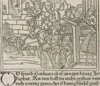 Picture 8 of 65 from Eyn gar loblich ... Cronica sagend von eynem heyligen Kunig mit Namen Josaphat, wie der ward bekeret von eynem heyligen Vatter vnnd Aynsideln genant Barlaam (1476), leaf 30