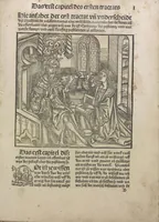 An illustration from Liber pestilentialis de venenis epidimie: Das Buch der Vergift der Pestile[n]tz das da gena[n]t ist der gemein Sterbent der trüsen Blatren, (1500)