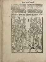An illustration from Liber pestilentialis de venenis epidimie: Das Buch der Vergift der Pestile[n]tz das da gena[n]t ist der gemein Sterbent der trüsen Blatren, (1500)