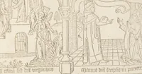 An illustration from Speculum humanae salvationis (1470)