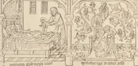 An illustration from Speculum humanae salvationis (1470)