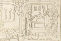 An illustration from Speculum humanae salvationis (1470)