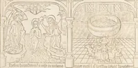 An illustration from Speculum humanae salvationis (1470)