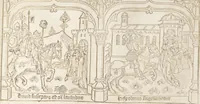 An illustration from Speculum humanae salvationis (1470)