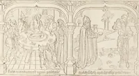 An illustration from Speculum humanae salvationis (1470)