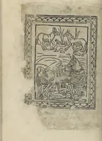An illustration from Chosi falsa speranza ne martelia, non lassar mai lo certo per lo incerto, se non che del tuo proprio fie diserto (1487)