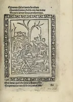 An illustration from Chosi falsa speranza ne martelia, non lassar mai lo certo per lo incerto, se non che del tuo proprio fie diserto (1487)