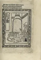 An illustration from Chosi falsa speranza ne martelia, non lassar mai lo certo per lo incerto, se non che del tuo proprio fie diserto (1487)