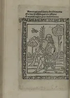 An illustration from Chosi falsa speranza ne martelia, non lassar mai lo certo per lo incerto, se non che del tuo proprio fie diserto (1487)