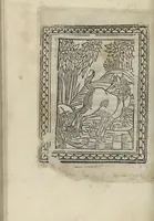 An illustration from Chosi falsa speranza ne martelia, non lassar mai lo certo per lo incerto, se non che del tuo proprio fie diserto (1487)