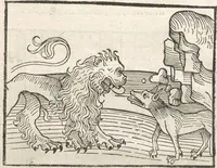An illustration from Directorium humanae vite, alias Parabole antiquoru[m] sapientu[m] (1488)