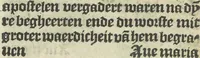An illustration from Die ghetiden vanden seuen bitscappen Onser Lieuer Vrouwen. Die seuē psalme Onser Lieuer Vrouwen mitter letanie ende Onser Lieuer Vrouwen souter mitten artikelen vanden leuen en̄ passie Ons Heren Ihesu Cristi mitten figuren (1503)