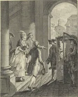 An illustration from Seconde suite d'estampes, pour servir à l'histoire des modes, et du costume en France, dans le XVIII siecle, année 1776 (1776)