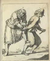 Picture 63 of 74 from Der Künstliche Ringer : oder dess Weyland Wolgeübeten und Berühmten Ring-Meisters Niclaus Petters Kurtze, jedoch Klare Unterweisung und Anleitung zu der Fürtrefflichen Ringe-Kunst: Daraus zulehrnen, evie man sich bey allerhand vorfallenden Schlägereyen fürsichtig beschützen, alle unredliche Anfälle ... abkehren, und seinem bosshafften Ansprenger Kunstgeschicklich begegnen könne (1674), leaf 148