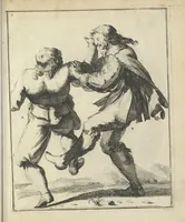 Picture 6 of 74 from Der Künstliche Ringer : oder dess Weyland Wolgeübeten und Berühmten Ring-Meisters Niclaus Petters Kurtze, jedoch Klare Unterweisung und Anleitung zu der Fürtrefflichen Ringe-Kunst: Daraus zulehrnen, evie man sich bey allerhand vorfallenden Schlägereyen fürsichtig beschützen, alle unredliche Anfälle ... abkehren, und seinem bosshafften Ansprenger Kunstgeschicklich begegnen könne (1674), leaf 34