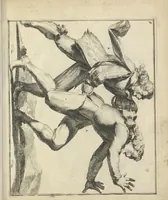 Picture 12 of 74 from Der Künstliche Ringer : oder dess Weyland Wolgeübeten und Berühmten Ring-Meisters Niclaus Petters Kurtze, jedoch Klare Unterweisung und Anleitung zu der Fürtrefflichen Ringe-Kunst: Daraus zulehrnen, evie man sich bey allerhand vorfallenden Schlägereyen fürsichtig beschützen, alle unredliche Anfälle ... abkehren, und seinem bosshafften Ansprenger Kunstgeschicklich begegnen könne (1674), leaf 46