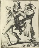 Picture 27 of 74 from Der Künstliche Ringer : oder dess Weyland Wolgeübeten und Berühmten Ring-Meisters Niclaus Petters Kurtze, jedoch Klare Unterweisung und Anleitung zu der Fürtrefflichen Ringe-Kunst: Daraus zulehrnen, evie man sich bey allerhand vorfallenden Schlägereyen fürsichtig beschützen, alle unredliche Anfälle ... abkehren, und seinem bosshafften Ansprenger Kunstgeschicklich begegnen könne (1674), leaf 76